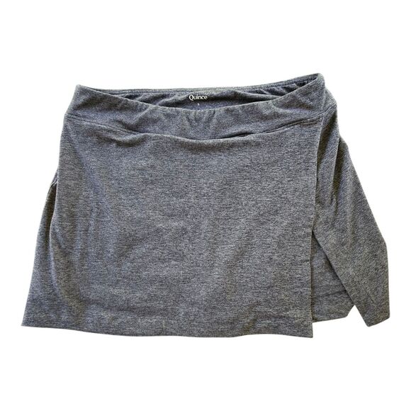 Quince Womens Gray Athletic Skort Built-In Shorts Size L Stretch Pickleball - Picture 1 of 7